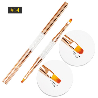 Βούρτσα νυχιών διπλής όψης Ακρυλικά πινέλα νυχιών Επαγγελματικά βερνίκια νυχιών με τζελ Εργαλεία μανικιούρ ζωγραφικής λουλουδιών