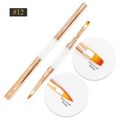 Βούρτσα νυχιών διπλής όψης Ακρυλικά πινέλα νυχιών Επαγγελματικά βερνίκια νυχιών με τζελ Εργαλεία μανικιούρ ζωγραφικής λουλουδιών