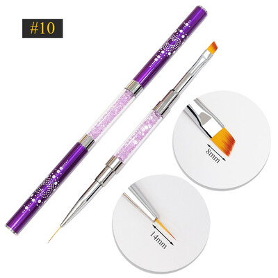 Βούρτσα νυχιών διπλής όψης Ακρυλικά πινέλα νυχιών Επαγγελματικά βερνίκια νυχιών με τζελ Εργαλεία μανικιούρ ζωγραφικής λουλουδιών