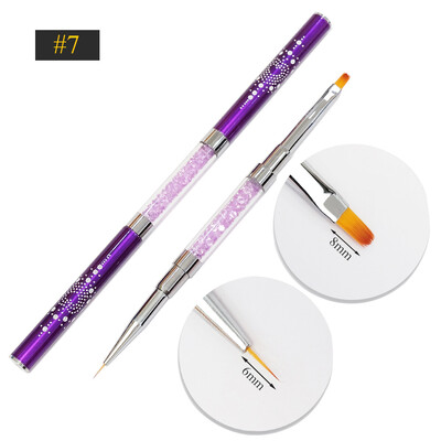 Βούρτσα νυχιών διπλής όψης Ακρυλικά πινέλα νυχιών Επαγγελματικά βερνίκια νυχιών με τζελ Εργαλεία μανικιούρ ζωγραφικής λουλουδιών