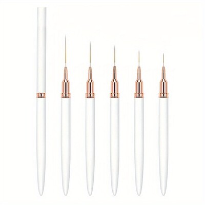 Βούρτσες Nail Art Liner Set Elongated Lines Striping Drawing UV Gel Painting Nail Design Professional Manicure Tool