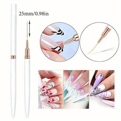 Komplet četkica za crtanje noktiju Izdužene linije Crtanje crta UV gelom Olovka za dizajn noktiju Profesionalni alat za manikuru
