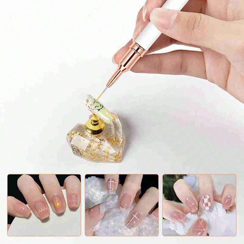 Komplet četkica za crtanje noktiju Izdužene linije Crtanje crta UV gelom Olovka za dizajn noktiju Profesionalni alat za manikuru