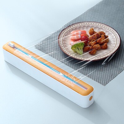 Plėvelės įvyniojimo dozatorius Buitinis maisto įvyniojimo pjaustytuvas Aliuminio folijos dozatorius