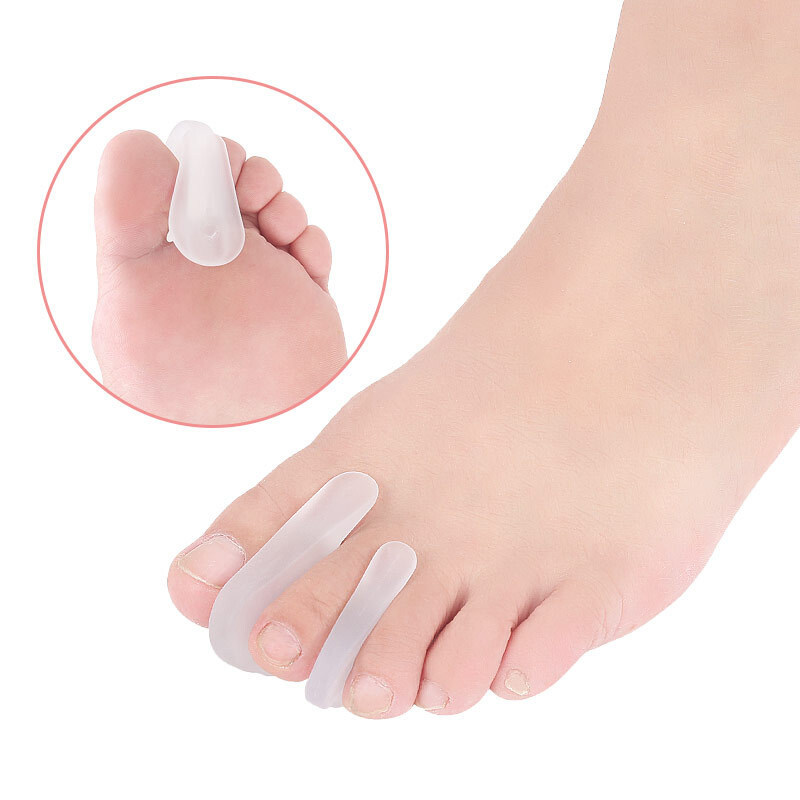 2Pcs=1Par Silikonski separator nožnih prstiju stopala Adjuster Hallux Valgus Korektor za pedikuru Njega stopala Štitnik za valgus palca