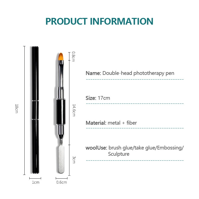 1/2 KOM profesionalne četke za manikuru UV gel kist olovka četka za slikanje noktiju kist za fototerapiju