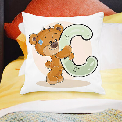 45x45cm crtani medvjed kauč ukras dječje sobe slatka životinja jastučnica tiskana slova navlaka za jastuk