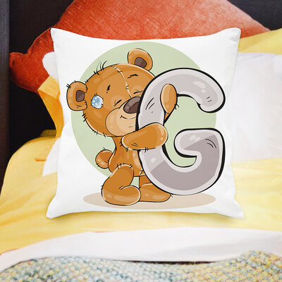 45x45cm crtani medvjed kauč ukras dječje sobe slatka životinja jastučnica tiskana slova navlaka za jastuk