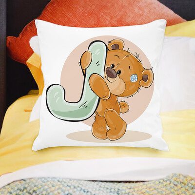 45x45cm crtani medvjed kauč ukras dječje sobe slatka životinja jastučnica tiskana slova navlaka za jastuk