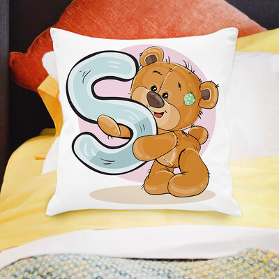45x45cm crtani medvjed kauč ukras dječje sobe slatka životinja jastučnica tiskana slova navlaka za jastuk