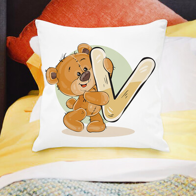 45x45cm crtani medvjed kauč ukras dječje sobe slatka životinja jastučnica tiskana slova navlaka za jastuk