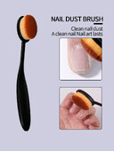 Viena iepakojuma nagu mākslas putekļu birste pārnēsājama putekļu birstes pulēšana, nagu noņemšana, mīksto putekļu noņemšana, nagu tīrīšanas suku rīks