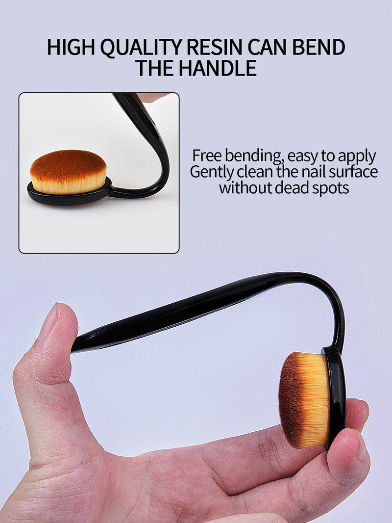 Viena iepakojuma nagu mākslas putekļu birste pārnēsājama putekļu birstes pulēšana, nagu noņemšana, mīksto putekļu noņemšana, nagu tīrīšanas suku rīks