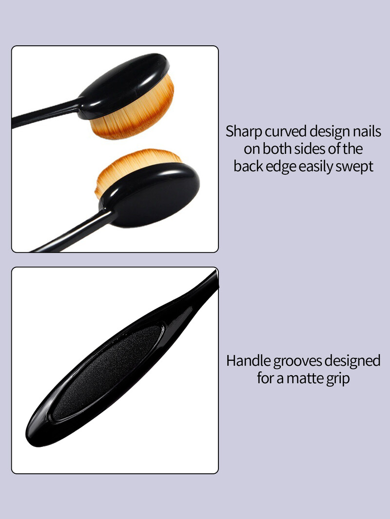 Viena iepakojuma nagu mākslas putekļu birste pārnēsājama putekļu birstes pulēšana, nagu noņemšana, mīksto putekļu noņemšana, nagu tīrīšanas suku rīks