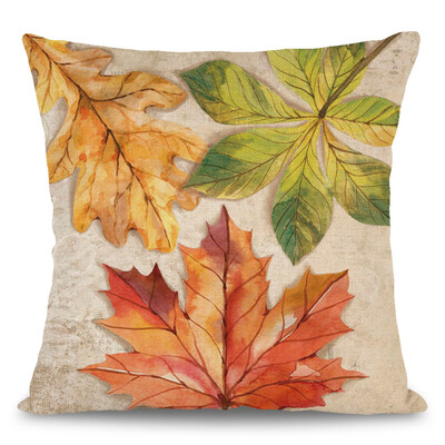 Jesen Dekoracija od javorovog lišća Navlaka za jastuk Javorov list Narančasto plava točkasti dizajn Jesen Dan zahvalnosti Jastučnica Dekoracija sobe