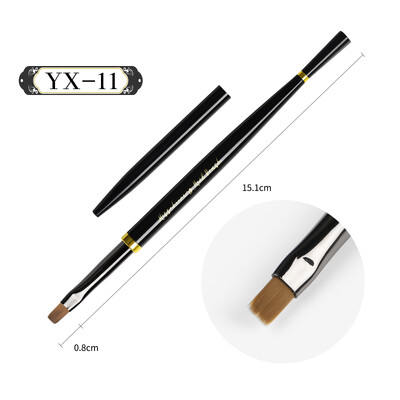 Black Nail Art Brush Gel Brush for Manicure Acrylic UV Gel Extension Pen Fish Nail Polish Painting Πινέλο ζωγραφικής Βούρτσα νυχιών