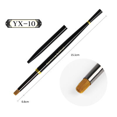 Black Nail Art Brush Gel Brush for Manicure Acrylic UV Gel Extension Pen Fish Nail Polish Painting Πινέλο ζωγραφικής Βούρτσα νυχιών