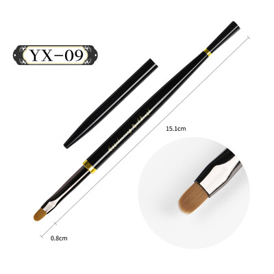 Black Nail Art Brush Gel Brush for Manicure Acrylic UV Gel Extension Pen Fish Nail Polish Painting Πινέλο ζωγραφικής Βούρτσα νυχιών