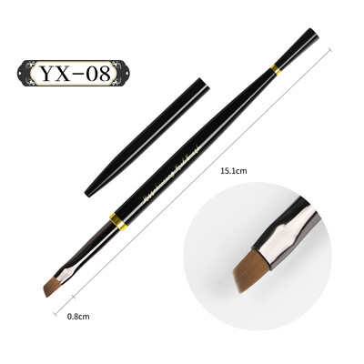 Black Nail Art Brush Gel Brush for Manicure Acrylic UV Gel Extension Pen Fish Nail Polish Painting Πινέλο ζωγραφικής Βούρτσα νυχιών