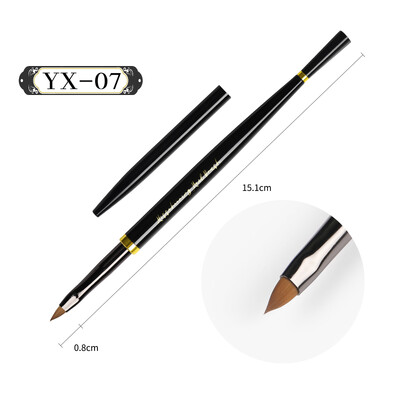 Black Nail Art Brush Gel Brush for Manicure Acrylic UV Gel Extension Pen Fish Nail Polish Painting Πινέλο ζωγραφικής Βούρτσα νυχιών