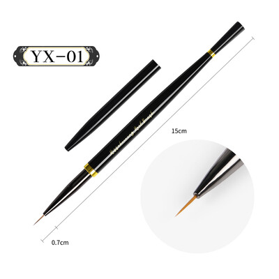 Black Nail Art Brush Gel Brush for Manicure Acrylic UV Gel Extension Pen Fish Nail Polish Painting Πινέλο ζωγραφικής Βούρτσα νυχιών