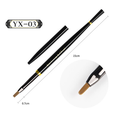 Black Nail Art Brush Gel Brush for Manicure Acrylic UV Gel Extension Pen Fish Nail Polish Painting Πινέλο ζωγραφικής Βούρτσα νυχιών