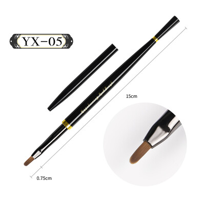 Black Nail Art Brush Gel Brush for Manicure Acrylic UV Gel Extension Pen Fish Nail Polish Painting Πινέλο ζωγραφικής Βούρτσα νυχιών
