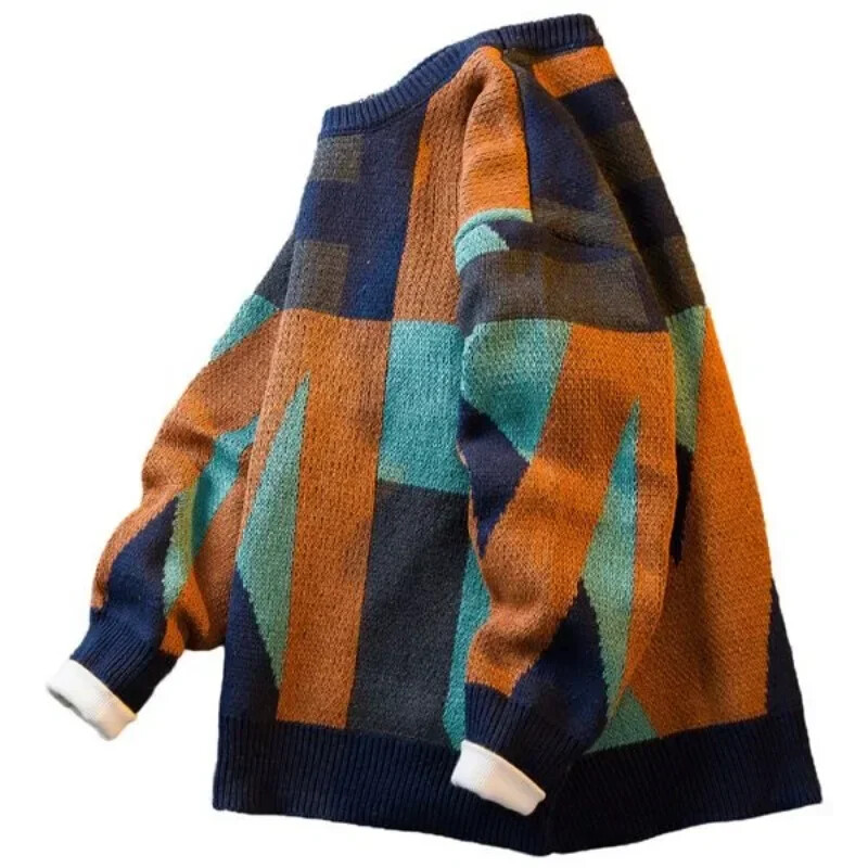 Ανδρικά ρούχα καφέ Χωρίς κουκούλα Πλεκτό πουλόβερ Ανδρικά πουλόβερ με στάμπα γράμματα από μαλλί Προϊόντα με τις καλύτερες πωλήσεις 2024 Κορεατική μόδα Classic V