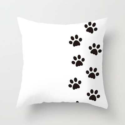 Dekoracija doma Crna mačka Životinjski print Jastuk Jastučnica Navlaka Sofa Uredski namještaj 45X45CM