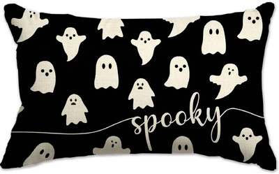 Halloween pravokutna jastučnica 12X20 inča Halloween lanena navlaka za jastuk Dekoracija jastučnice za kućni ured kauč na razvlačenje