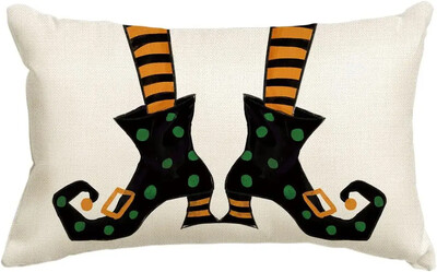 Halloween pravokutna jastučnica 12X20 inča Halloween lanena navlaka za jastuk Dekoracija jastučnice za kućni ured kauč na razvlačenje