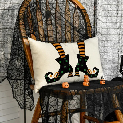 Halloween téglalap párnahuzat 12x20 hüvelykes Halloween ágynemű párnahuzat párnahuzat dekoráció otthoni irodai kanapéhoz