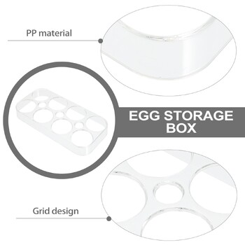 1 τεμ. 6/8 πλέγματα Δοχείο αυγών Θήκη αυγών για αποθήκευση αυγών ψυγείου Κουτί Θήκη αυγών Δίσκος αποθήκευσης αυγών