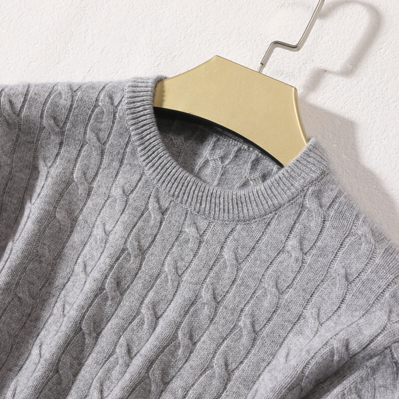 Vruće jesenske zimske muške veste Puloveri Pamučni muški pleteni veste Ležerna jednobojna muška debela gornja odjeća