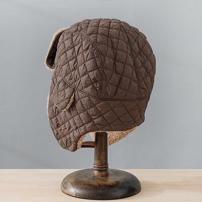 Unisex Νέα καπέλα βομβαρδιστικού χειμερινού πτερυγίου αυτιού Γούνινο καπέλο Ushanka Παχύ ζεστό ρωσικό καπέλο ποδηλασίας σκι Εξωτερικό αντιανεμικό μάλλινο πτερύγιο αυτιού