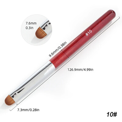 Kolinsky French Nail Art Kist Dual End Nail Art Dotting Pen Akrilni crtež Rhinestone Gel Painting Alat za manikuru za početnike