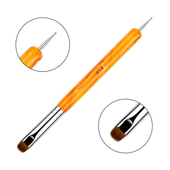 French Nail Art Brush Dual End Nail Art Dotting Pen Ακρυλικό Σχέδιο Rhinestone Gel Painting Εργαλείο μανικιούρ για αρχάριους