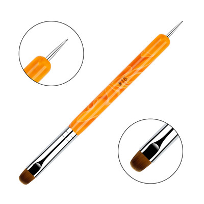 French Nail Art Brush Dual End Nail Art Dotting Pen Ακρυλικό Σχέδιο Rhinestone Gel Painting Εργαλείο μανικιούρ για αρχάριους