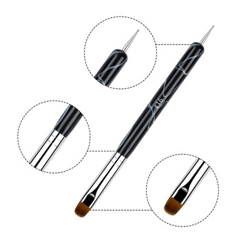 French Nail Art Brush Dual End Nail Art Dotting Pen Ακρυλικό Σχέδιο Rhinestone Gel Painting Εργαλείο μανικιούρ για αρχάριους