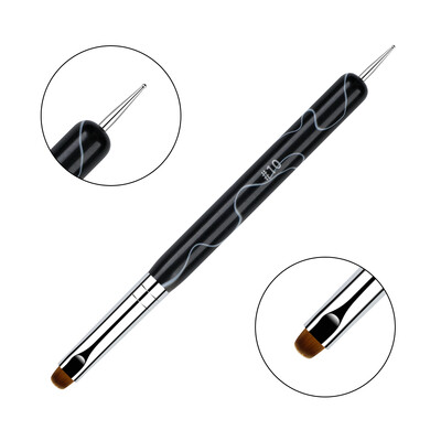 French Nail Art Brush Dual End Nail Art Dotting Pen Ακρυλικό Σχέδιο Rhinestone Gel Painting Εργαλείο μανικιούρ για αρχάριους