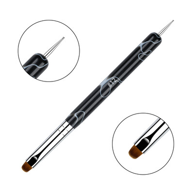 French Nail Art Brush Dual End Nail Art Dotting Pen Ακρυλικό Σχέδιο Rhinestone Gel Painting Εργαλείο μανικιούρ για αρχάριους