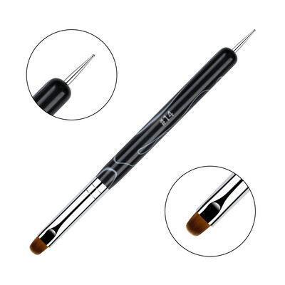 French Nail Art Brush Dual End Nail Art Dotting Pen Ακρυλικό Σχέδιο Rhinestone Gel Painting Εργαλείο μανικιούρ για αρχάριους