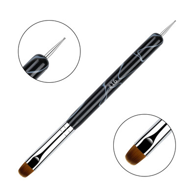 French Nail Art Brush Dual End Nail Art Dotting Pen Ακρυλικό Σχέδιο Rhinestone Gel Painting Εργαλείο μανικιούρ για αρχάριους