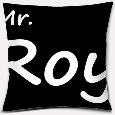 Crno-bijela serija ispisa engleskih rečenica Uzorak jastučnica Četvrtasta jastučnica za kućni ured Dekoracija