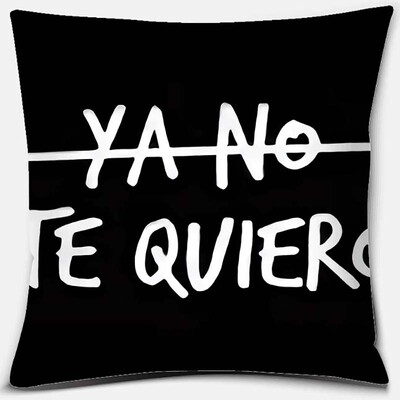 Crno-bijela serija ispisa engleskih rečenica Uzorak jastučnica Četvrtasta jastučnica za kućni ured Dekoracija