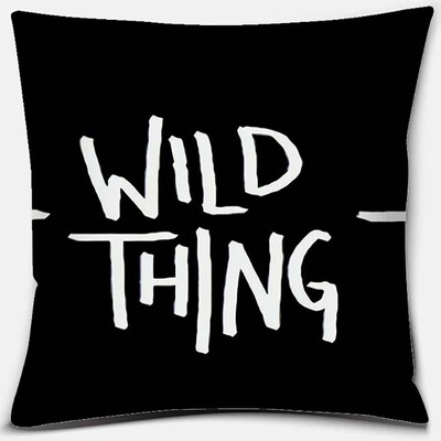 Crno-bijela serija ispisa engleskih rečenica Uzorak jastučnica Četvrtasta jastučnica za kućni ured Dekoracija