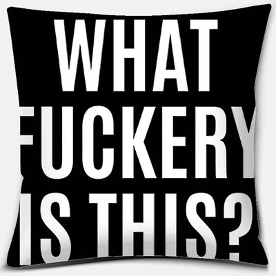 Crno-bijela serija ispisa engleskih rečenica Uzorak jastučnica Četvrtasta jastučnica za kućni ured Dekoracija