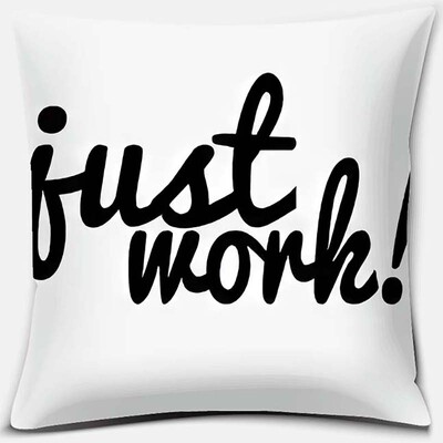 Crno-bijela serija ispisa engleskih rečenica Uzorak jastučnica Četvrtasta jastučnica za kućni ured Dekoracija