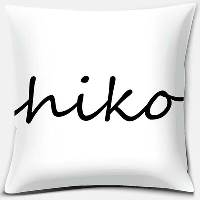 Crno-bijela serija ispisa engleskih rečenica Uzorak jastučnica Četvrtasta jastučnica za kućni ured Dekoracija