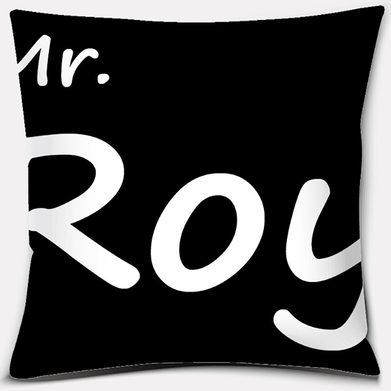 Crno-bijela serija ispisa engleskih rečenica Uzorak jastučnica Četvrtasta jastučnica za kućni ured Dekoracija
